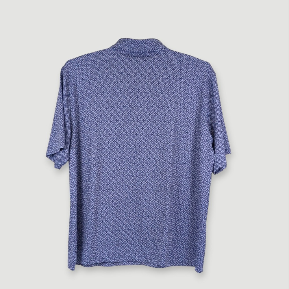 Peter Millar Summer Comfort Sterling Performance Golf Polo Mens Large Blue - Picture 4 of 12
